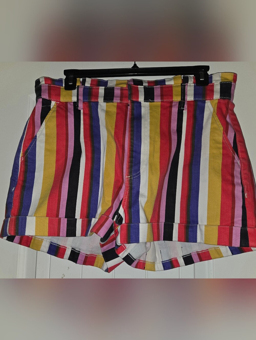 NWOT EXPRESS Striped Multicolor High-Waist Women’s Shorts